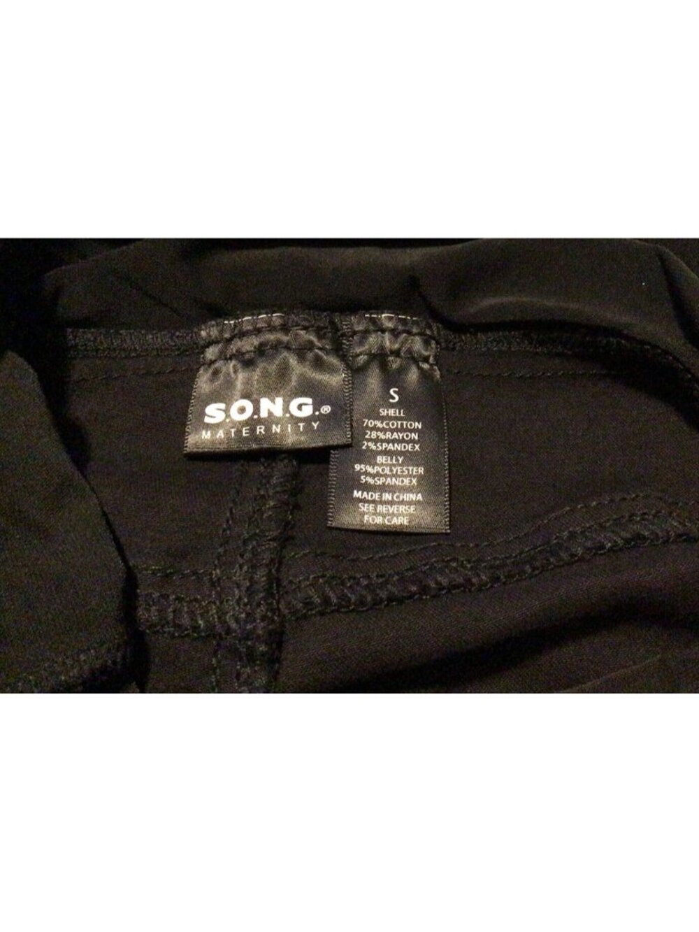Song Maternity Curvy Skinny Ankle Rayon Jeggings Denim Black Size Small - Picture 3 of 7